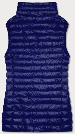 Krótka kamizelka pikowana damska granatowa (5m702-215)