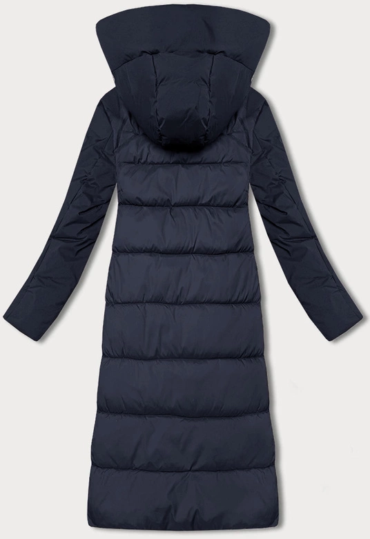 Kurtka zimowa z łączonych materiałów Libland ciemny granat (7820)