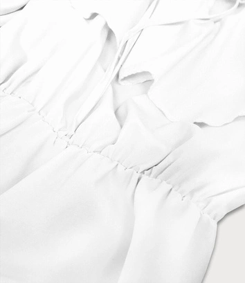 SUKIENKA HISZPANKA Z WIĄZANYM DEKOLTEM BIAŁA (348ART)