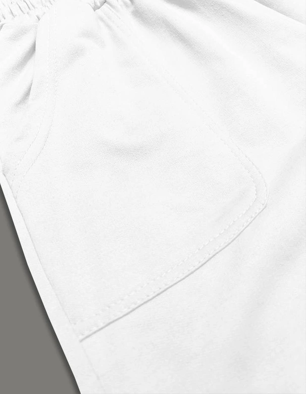 Dresowe spodenki damskie białe (8K950-1)