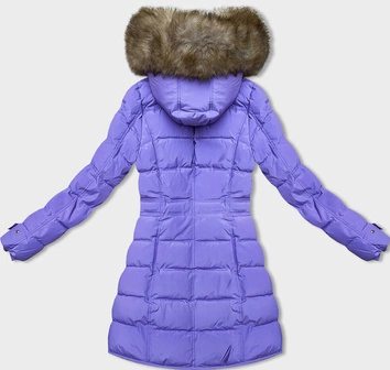 Zimowa kurtka damska z futrzaną podszewką lilac (LHD-23063)