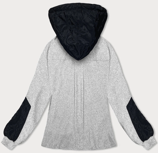 Bluza w prążki damska jasnoszara (AMG-311)