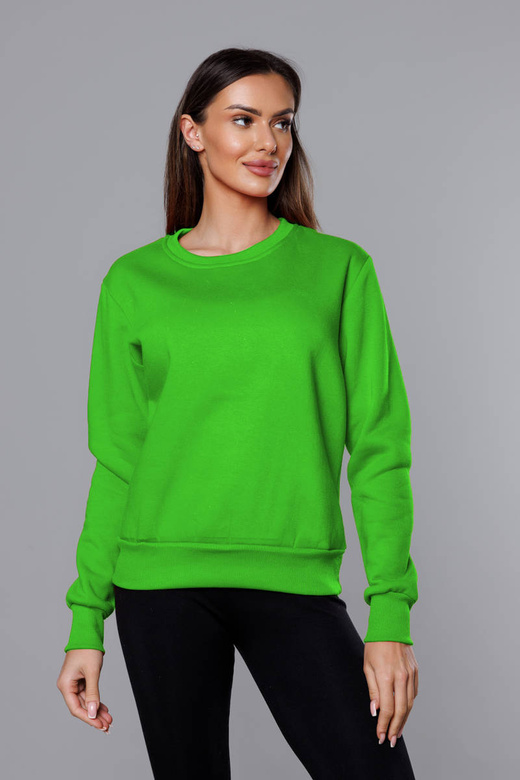 BLUZA DRESOWA DAMSKA ZE ŚCIĄGACZAMI ZIELONA (W01-27)