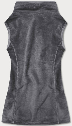 Pluszowa kamizelka damska ciemno szara (hh003-2)
