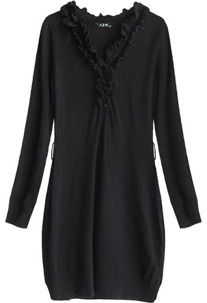 SWETERKOWA SUKIENKA CZARNA (1572)