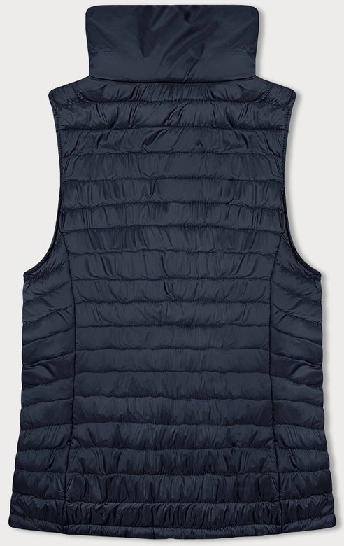 Cienka kamizelka damska ze stójką granatowa (16M9072-215)