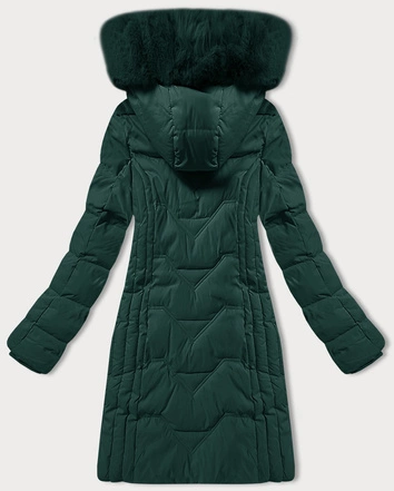 Kurtka zimowa z odpinanym kapturem ciemny zielony  S'west (R8199-10)