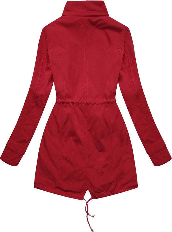 DWUSTRONNA PARKA Z KAPTUREM CZERWONO-GRANATOWA (W303)