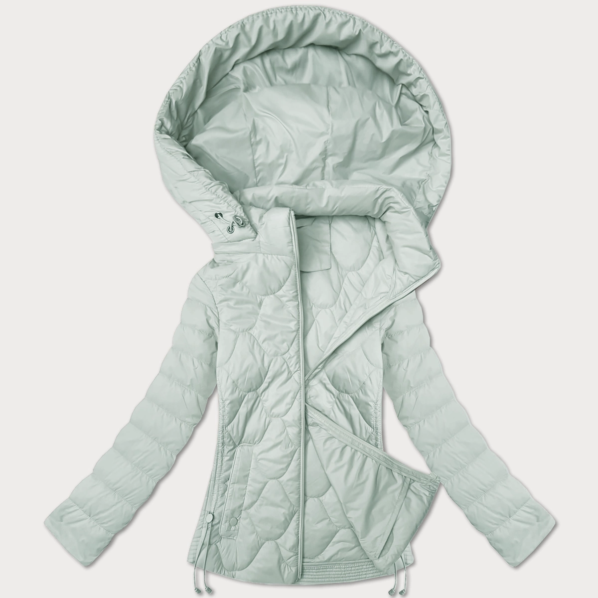 Pikowana krótka kurtka damska J Style miętowa (16M9239-156)