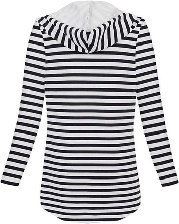 NARZUTKA W PASKI BIAŁO-GRANATOWE (D8)