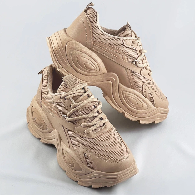 DAMSKIE ADIDASY NA PLATFORMIE BEŻOWE (PC93)