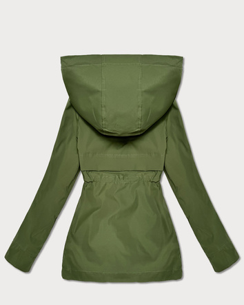 Dwustronna kurtka parka Goodlookin zielona panterka (KK60424-2#)