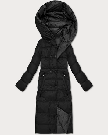 Dwustronna zimowa kurtka do kolan Minority czarny-grafit (P3-6017-1+27)