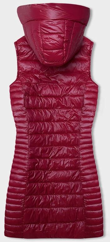 Pikowana kamizelka z kapturem czerwona (16M9113-270)