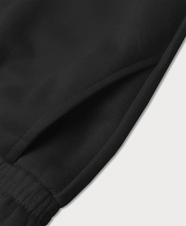 Dwukolorowe spodenki męskie czarne (8K930-3)