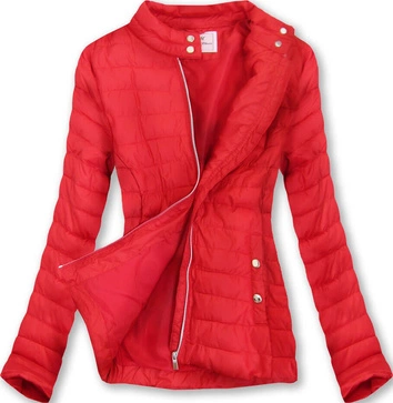 PIKOWANA KURTKA ZE STÓJKĄ CZERWONA (W71)