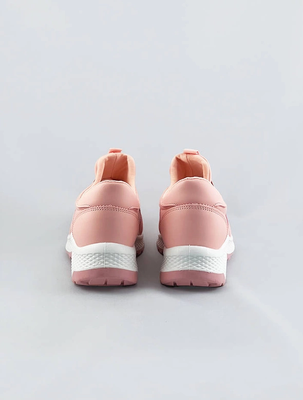 Wsuwane buty damskie z gumką różowe (c1003)