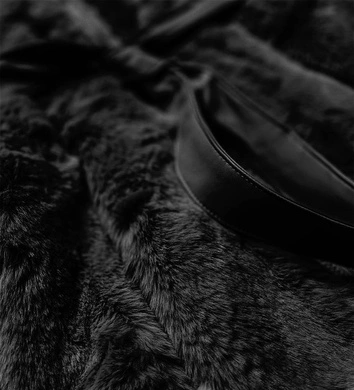 Kamizelka ze sztucznego futra czarna (br9598-1)