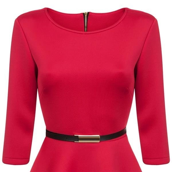 PIANKOWA SUKIENKA Z ZAMKIEM CZERWONA (S5000)