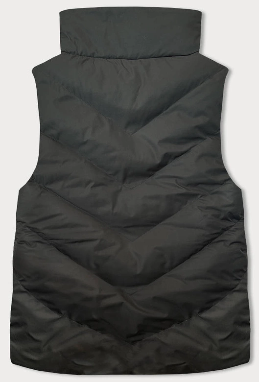 Puchowa dwustronna kamizelka damska army (5M3179-136)