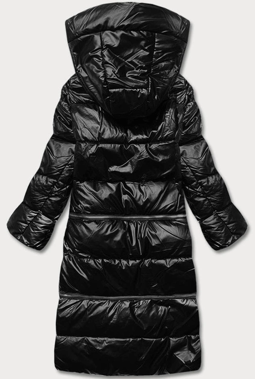 Kurtka zimowa damska trzy długości czarna matowa (AG3-3037)