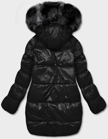 Dwustronna kurtka oversize szaro-czarna (h-1088-61)