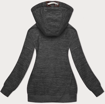 Damska polarowa bluza z kapturem grafit melanż (2312)