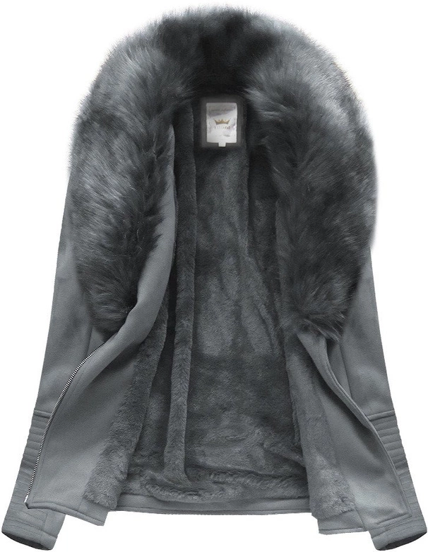 ZAMSZOWA RAMONESKA Z FUTERKIEM SZARA (6501BIG)