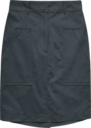 SPÓDNICA Z WYSOKIM STANEM GRANATOWA (X2222X)