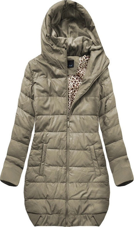 KURTKA Z EKOSKÓRY CIEMNOBEŻOWA (66001)