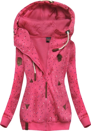 BLUZA W KOLOROWE TRÓJKĄTY RÓŻOWA (1921)