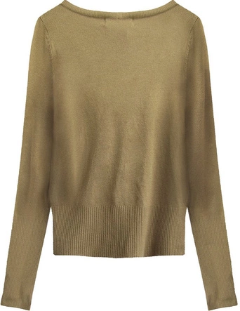 KLASYCZNY SWETEREK Z KORONKĄ KARMELOWY (X1537X)