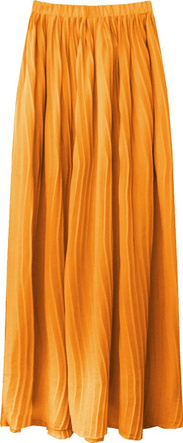 PLISOWANA SPÓDNICA MAXI POMARAŃCZOWA 1 (9237/1)