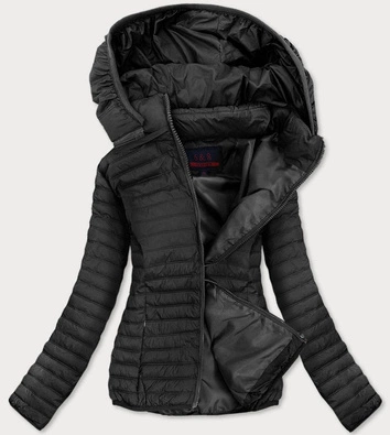 CIENKA PIKOWANA KURTKA DAMSKA CZARNA (B11-1)