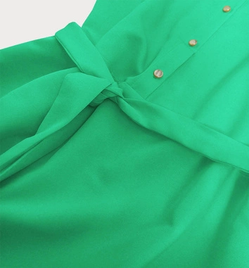 SUKIENKA Z KOŁNIERZYKIEM TYPU SZMIZJERKA ZIELONA (431ART)