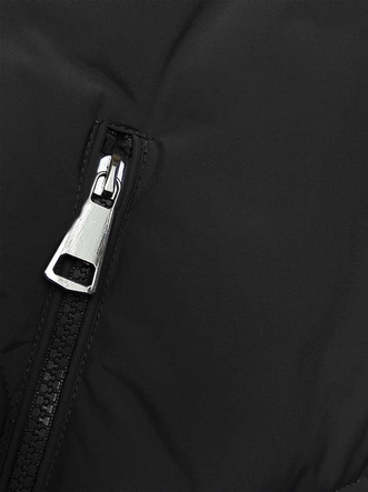 Zimowa kurtka z kapturem czarna (LHD-23015)