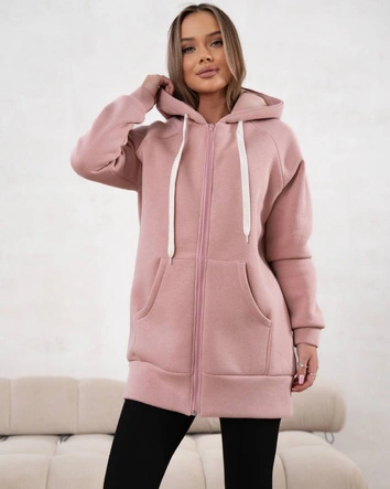 Gruba rozpinana bluza damska Goodlookin jasny różowy (551)