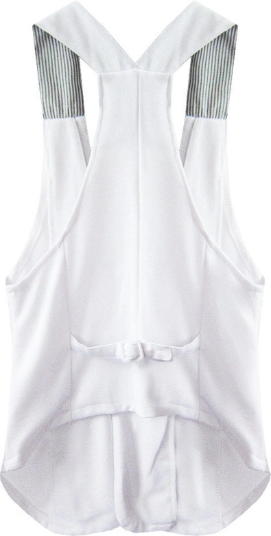 KRÓTKA KAMIZELKA Z OZDOBNYMI GUZIKAMI BIAŁA (1220)