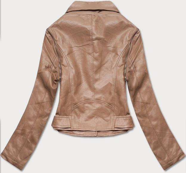 Ramoneska - kamizelka ekoskóra jasnobrązowa (FL202050)