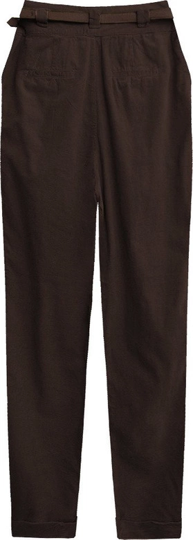 SPODNIE SZTRUKSOWE CIEMNOBRĄZOWE (2218)