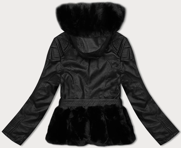 Damska ramoneska z kapturem J Style czarna (11Z8077)