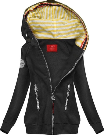 BLUZA Z KAPTUREM CZARNA (525A)