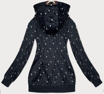 Damska bluza z kapturem gwiazdki granat (2305)