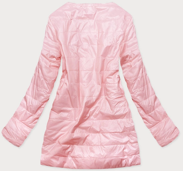 Przejściowa kurtka damska na misiu różowa (m-1733)