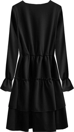 SUKIENKA Z WIĄZANYM DEKOLTEM CZARNA (511ART)