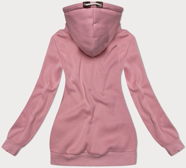 Gruba damska bluza w pasy róż-bordowy (2302)