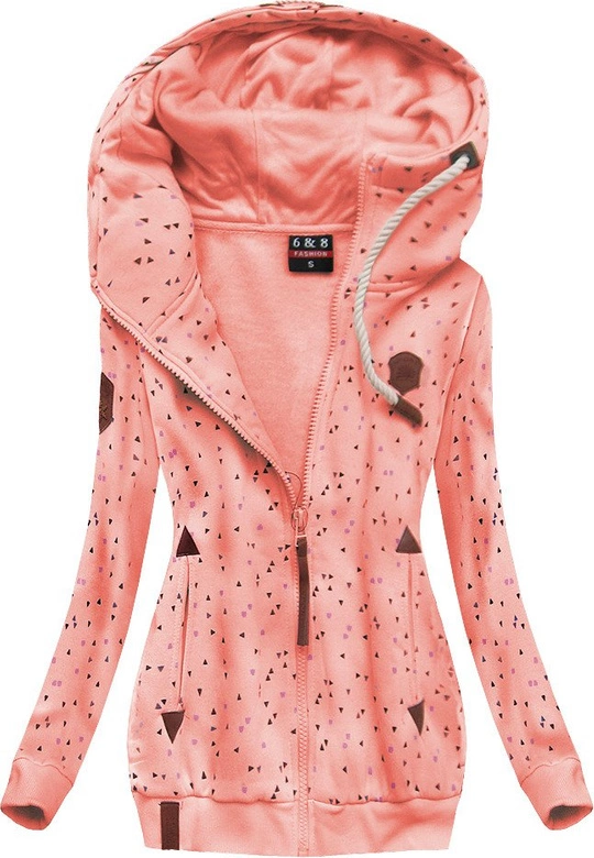 BLUZA W KOLOROWE TRÓJKĄTY ŁOSOSIOWA (1921)