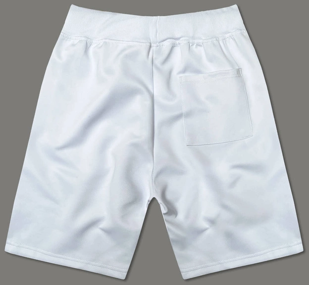 Męskie spodenki z nadrukiem białe (8K1120-1)