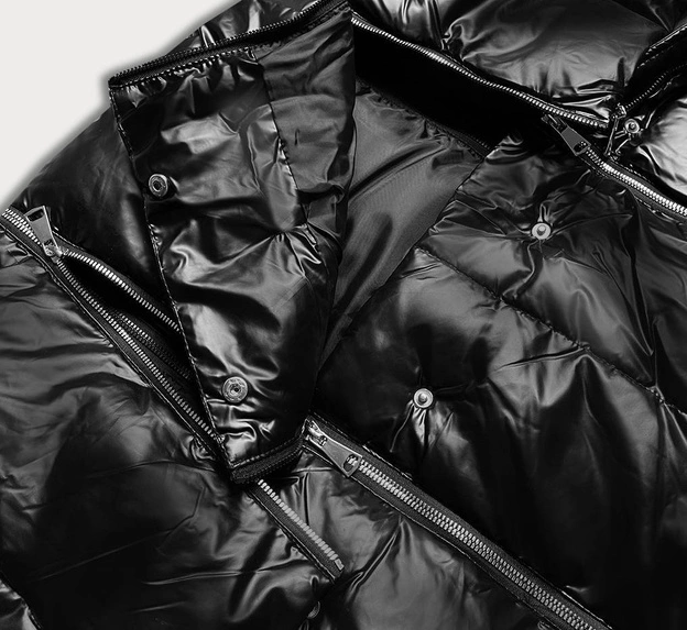 Kurtka zimowa damska trzy długości czarna matowa (AG3-3037)