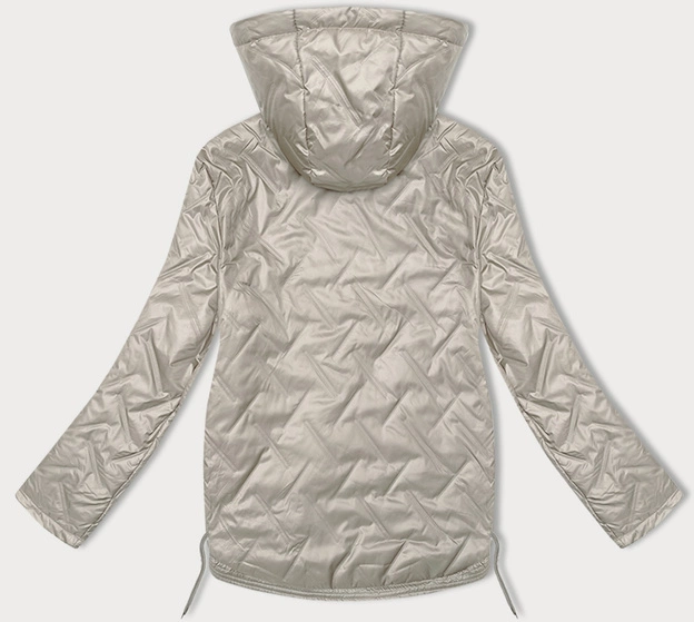 Cienka pikowana kurtka plus size S'West jasny beżowy (B8361-70)